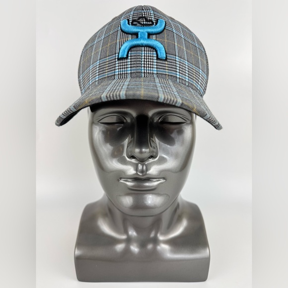 HOOey Plaid Baseball Hat/Cap, Embroidered Logo, Unisex Size S/M - Picture 4 of 11